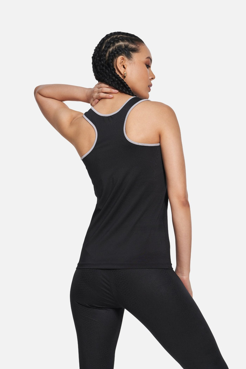 Women's Workout Tank Top, Black, Stretchable, Dry