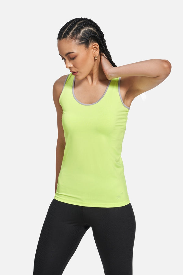 Women's Workout Tank, Neon Green, Stretchable