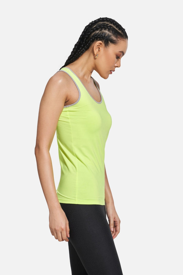 Women's Workout Tank, Neon Green, Stretchable