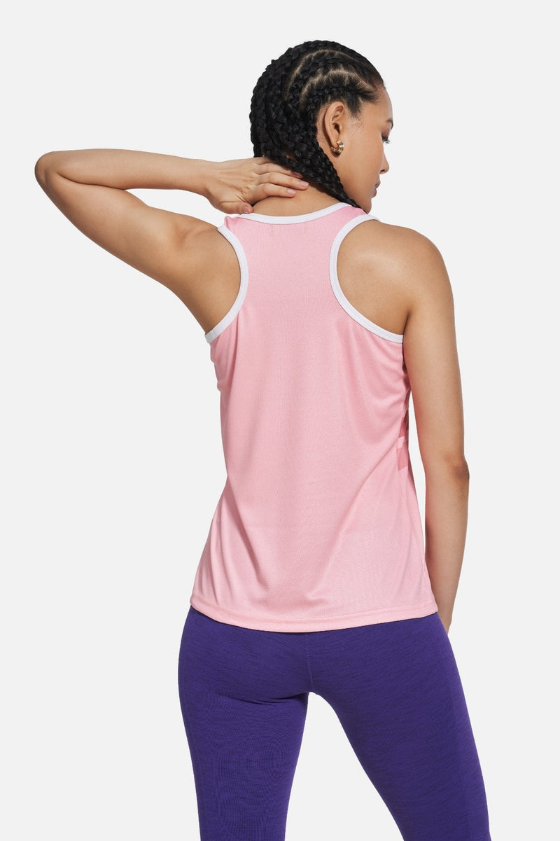 Women's Classic Tank Top, Pink with Stripes, Workout 