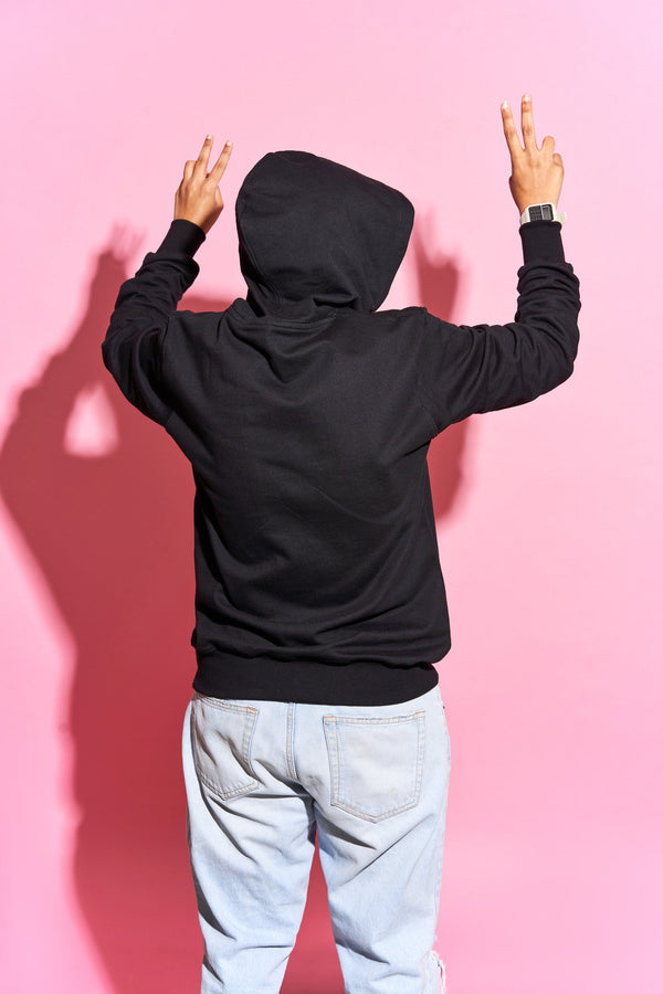 strtcred Logo Embroidered Hoodie in Black