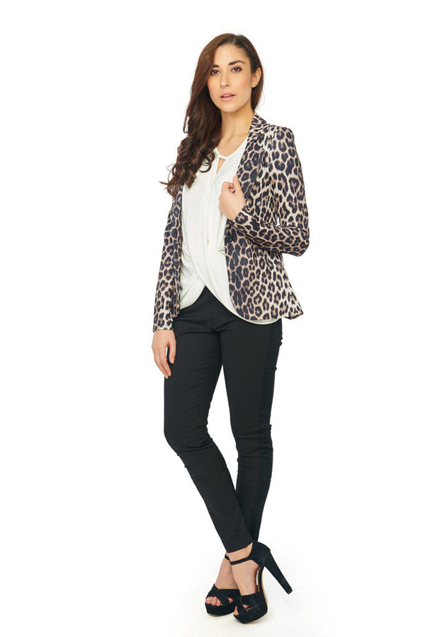 Blazer in Leopard Print