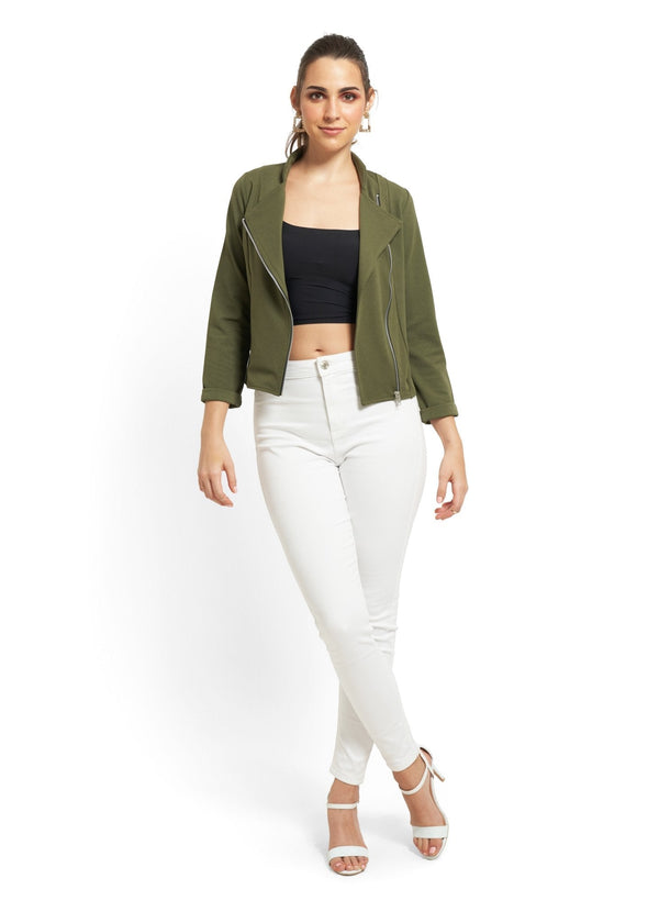 Khaki Biker Jacket