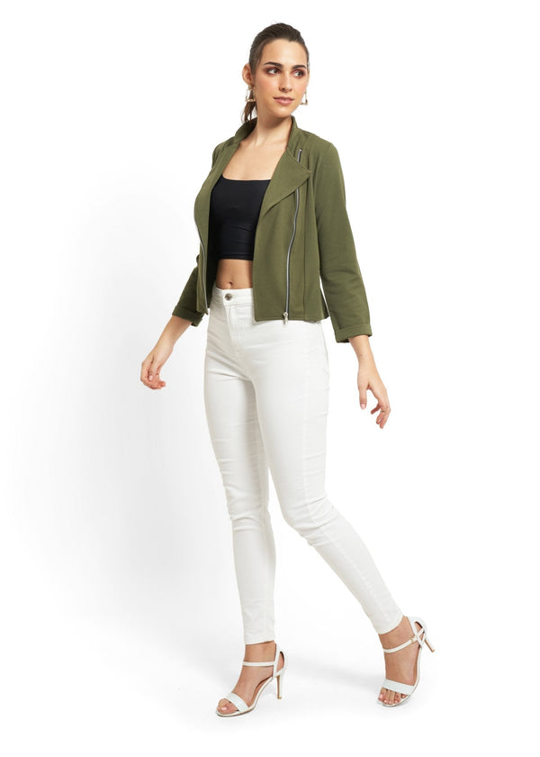 Khaki Biker Jacket