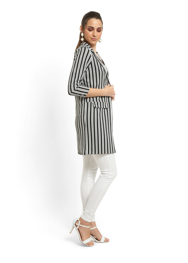 Striped Duster Coat